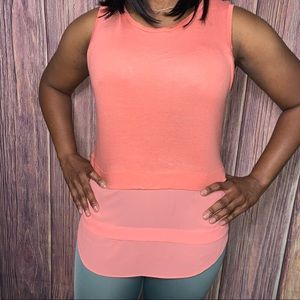 Michael Kors Layered Chiffon Tank